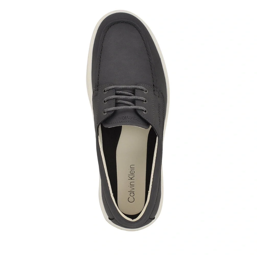 Calvin Klein Men's Januse Casual Boat Shoe- Light Gray- Size 10